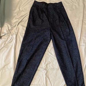 Mens ASOS High-Waisted Pleated Blue Pants